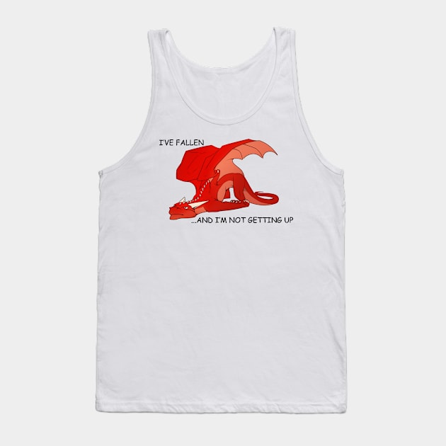 Grumpy Dragon Tank Top by Ink_Raven_Graphics